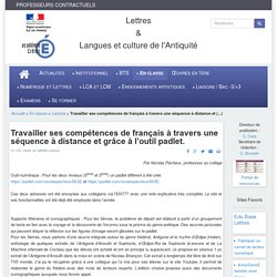 Travailler ses compétences de français à travers une séquence à distance et grâce à l’outil padlet.