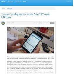 Travaux pratiques en mode "live TP" avec ENTBox