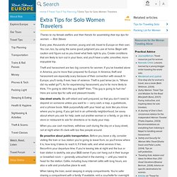 Women Traveling Solo