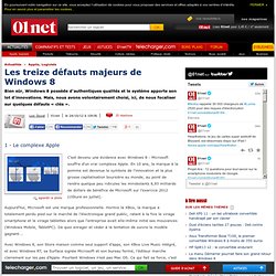 Les treize défauts majeurs de Windows 8