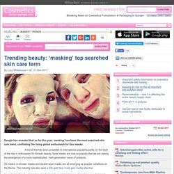 Trending beauty: ‘masking’ top searched skin care term