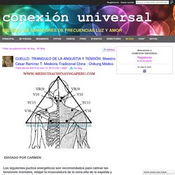 CUELLO: TRIANGULO DE LA ANGUSTIA Y TENSIÓN. Maestro César Ramírez T. Medicina Tradicional China - Chikung Médico - CONEXIÓN UNIVERSAL