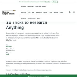 10 Tricks to Research Anything
