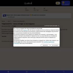Trigonométrie : calcul d'angle ou de longueur (4 juin) - 2/2 - Vidéo Maths