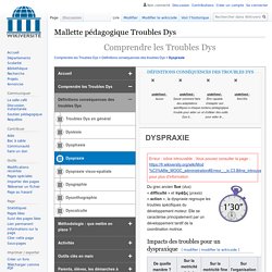 Troubles Dys Dyspraxie
