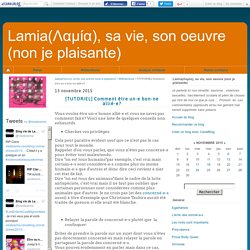 [TUTORIEL] Comment être un-e bon-ne allié-e? - Lamia(Λαμία), sa vie, son oeuvre (non je déconne)