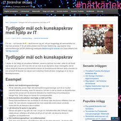 Tydliggör mål och kunskapskrav med hjälp av IT