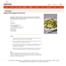 spaghetti with asparagus and parma ham