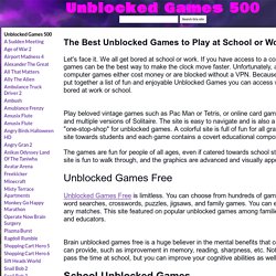Unblocked Games 500