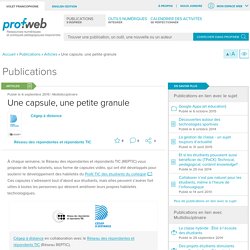 Une capsule, une petite granule