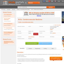 Cerebrovascular Medicine - Part time at Charité - Universitätsmedizin Berlin, Berlin, Germany