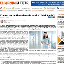 L’Université de Thales lance le service "Quick Apply" !