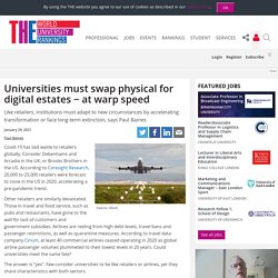 Universities must swap physical for digital estates − at warp speed
