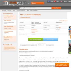 School of Dentistry - at University of Bologna, Bologna, Italy