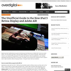 The Unofficial Guide to the New iPad 3 Retina Display and Adobe AIR