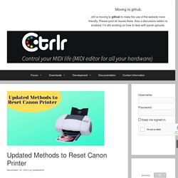 Updated Methods to Reset Canon Printer – Ctrlr