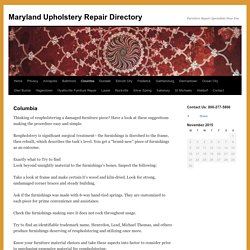 Maryland Upholstery Repair DirectoryMaryland Upholstery Repair Directory