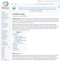 Usability testing