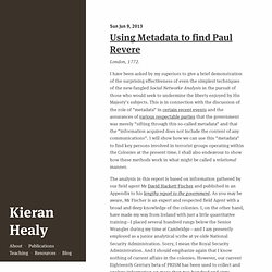 Using Metadata to find Paul Revere - Kieran Healy
