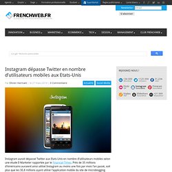 Instagram dépasse Twitter en nombre d’utilisateurs mobiles aux Etats-Unis