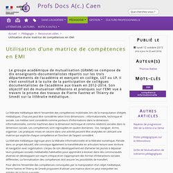 Utilisation d'une matrice de compétences en EMI