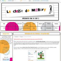 Utilisation du mur desmots : le sac des mots