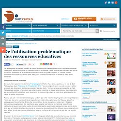 2011 Utilisation problématique des ress pedago...