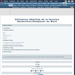 Utilisation détaillée de la fonction Rechercher/Remplacer de Word