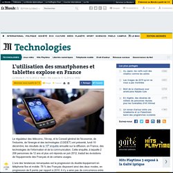 L'utilisation des smartphones et tablettes explose en France