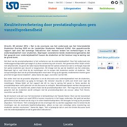 Kwaliteitsverbetering door prestatieafspraken geen vanzelfsprekendheid - Interstedelijk Studenten Overleg - Vertegenwoordigt studerend Nederland