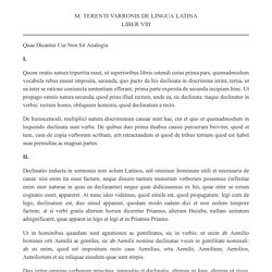Varro: Lingua Latina VIII