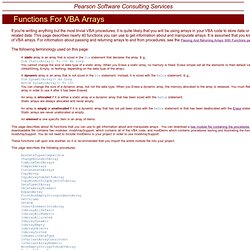 VBA Arrays