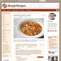Vegetable Soup with Sweet Basil Recipe