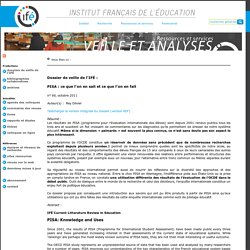 Veille et Analyses de l'ifé
