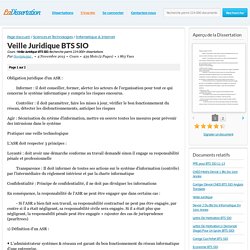 Veille Juridique BTS SIO - Cours - Scorpia592 .