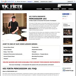Vic Firth Presents: Percussion 101