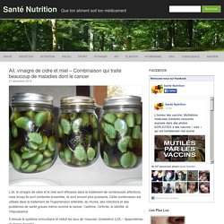 Ail, vinaigre de cidre et miel - Combinaison qui traite beaucoup de maladies dont le cancer