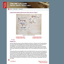 Virtual books: images only - Lewis Carroll's Alice's Adventures Under Ground: Page 1
