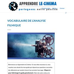 Vocabulaire de l’analyse filmique