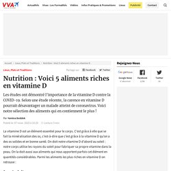 Voici 5 aliments riches en vitamine D