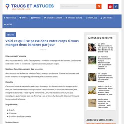 Voici ce qu’il se passe dans votre corps si vous mangez deux bananes par jour