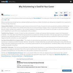 Blog Archive Why Volunteering is Good for Your Career «