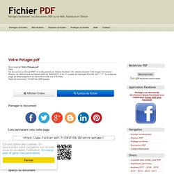 Votre Potager (Votre Potager.pdf) - Fichier PDF