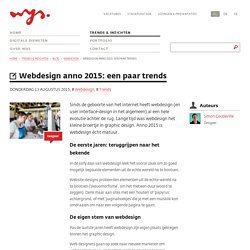 Webdesign anno 2015: een paar trends - Blog
