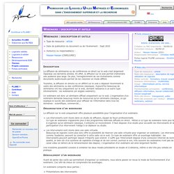 Webinaire : description et outils