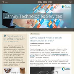 Why is a good website design important for brands?