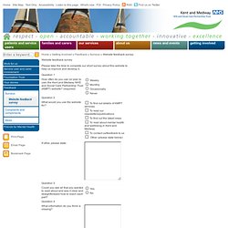 Website feedback survey
