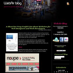 » A Short but Very Useful List about Websites for Web Designers and Web Developers WebAir Blog