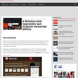 8 Websites with Impressive and Original Javascript Effects