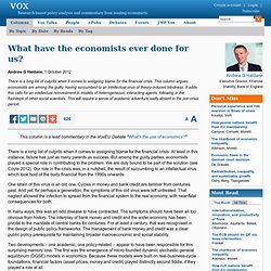 What have the economists ever done for us?